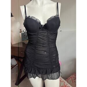 Vintage Fredericks of Hollywood Black Lingerie 90s y2k